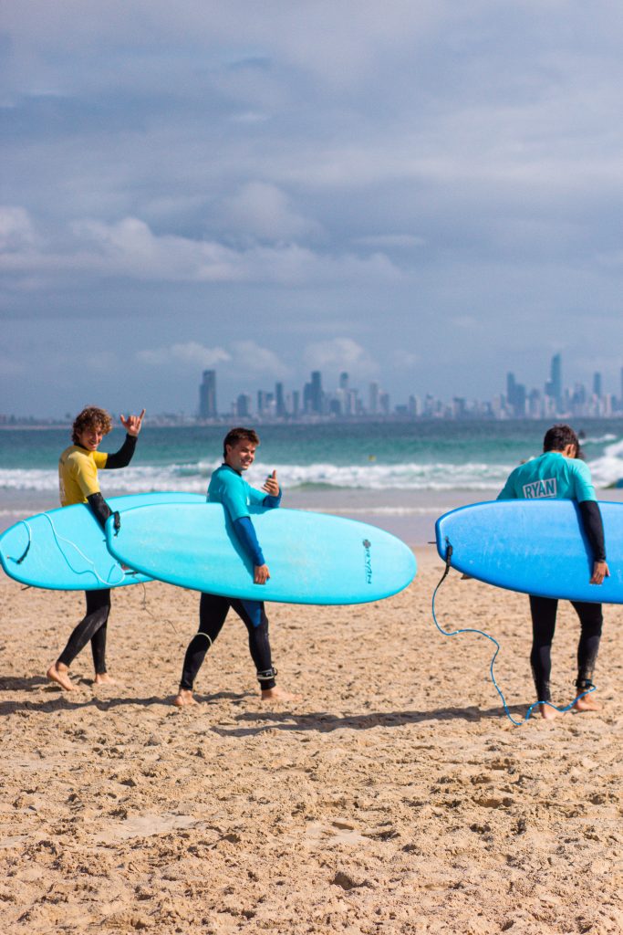 about to go surfing